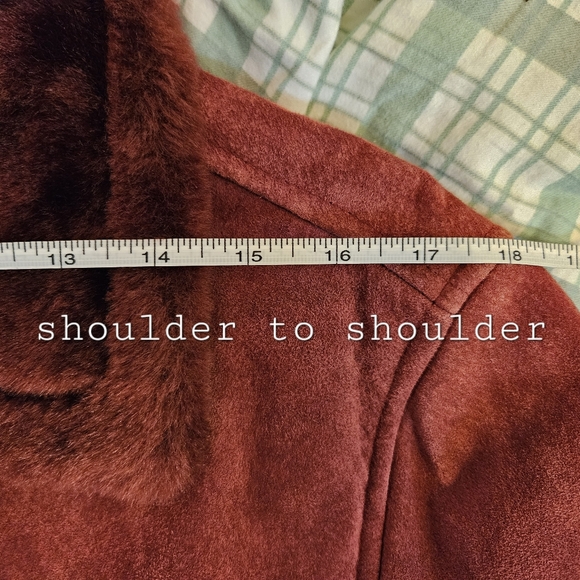 Dennis Basso Vtg Suede Jacket Holiday Maroon S/m - Picture 10 of 10